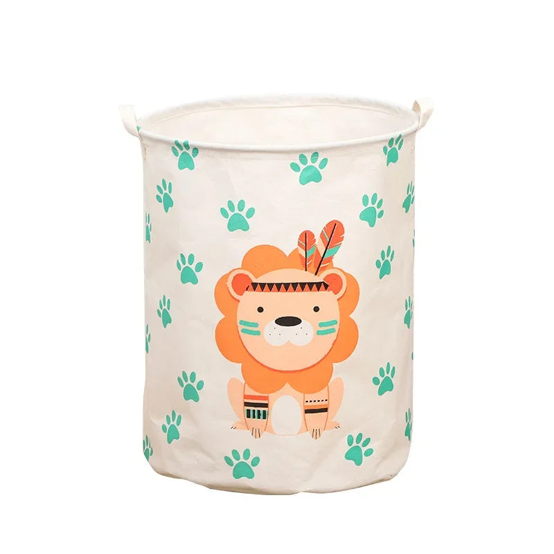 Large Animal Canvas Laundry Basket